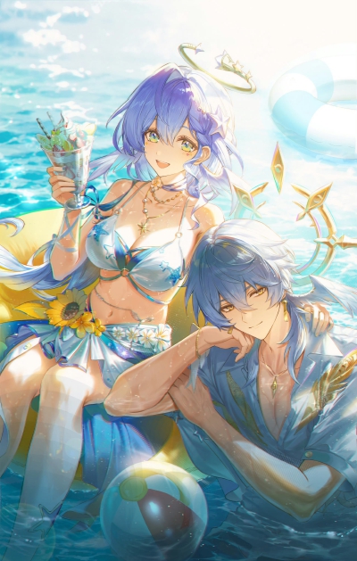 知更鸟·晴歌&星期日 画师 推：ISB_47
来源@原神梗图大赏