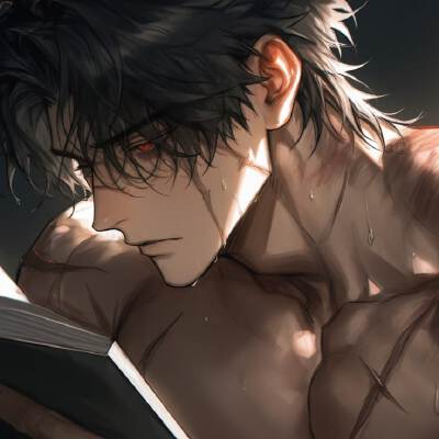 来源：Pin
编辑：混图
动漫男头Δ