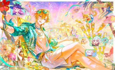 崩铁「砂金·戏浪」新约稿贺图 明媚石少
画师：BINA
来源@Chen_浅瞳