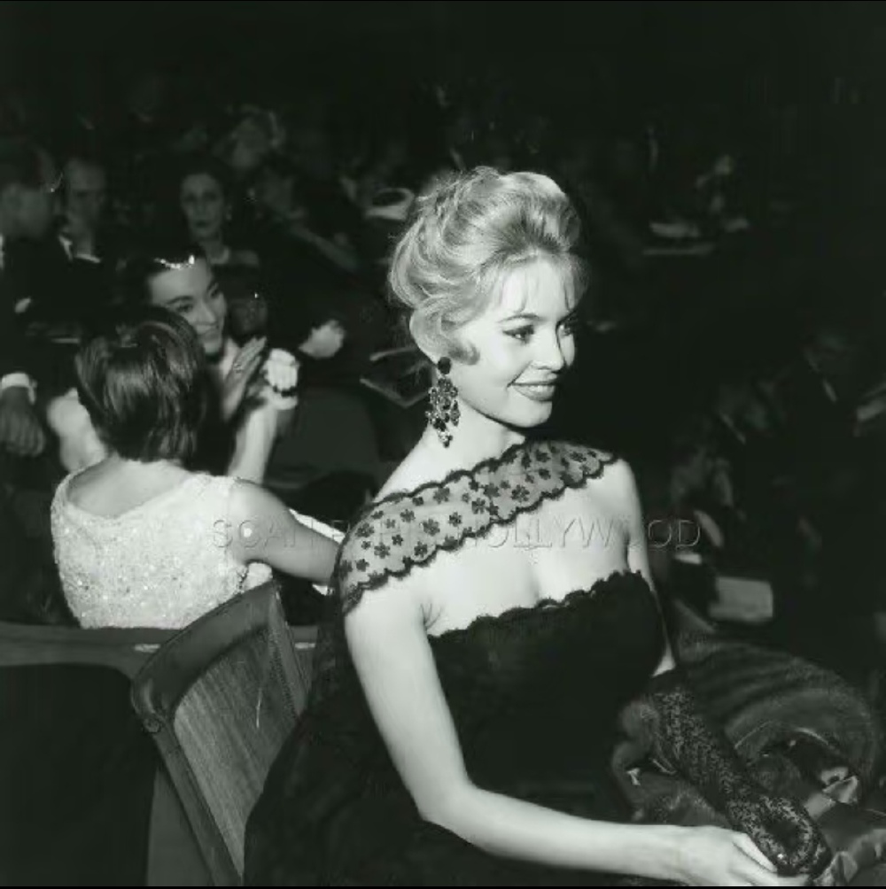 Brigitte Bardot at the premiere of En cas de malheur (Love Is My Profession), Paris, 21 January 1958.
