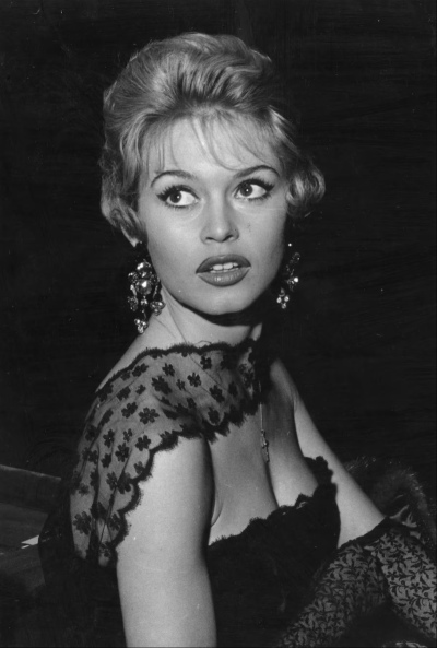 Brigitte Bardot at the premiere of En cas de malheur (Love Is My Profession), Paris, 21 January 1958.