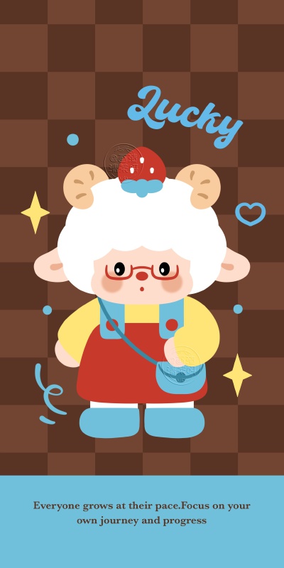 可爱撞色小羊