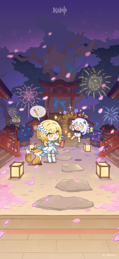 【原神六周年拾光册 网页活动背景图（荧版）】
来源@原神海外搬运真君-等待种田版