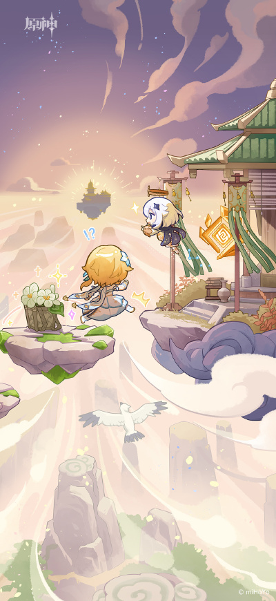 【原神六周年拾光册 网页活动背景图（荧版）】
来源@原神海外搬运真君-等待种田版