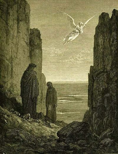 ▲《净界第五层：殷勤天使》（1857）法国画家古斯塔夫·多雷 作私人收藏