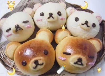 可爱萌萌甜品牛奶