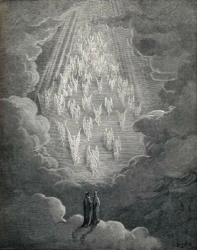 ▲《天堂第一歌》（1857）
法国画家古斯塔夫·多雷 作
私人收藏

