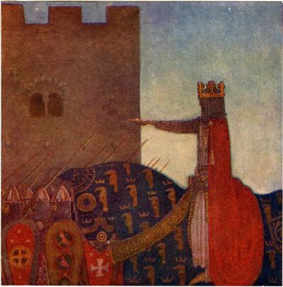 ▲ 《十字军国王》，1912年，约翰·鲍尔，纸本水彩画