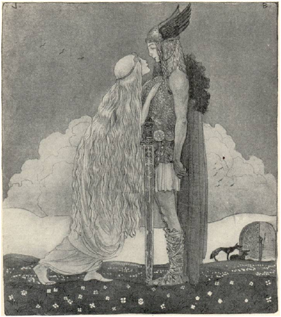 ▲ 《芙蕾雅与斯维普达格》，约翰·鲍尔，1911年