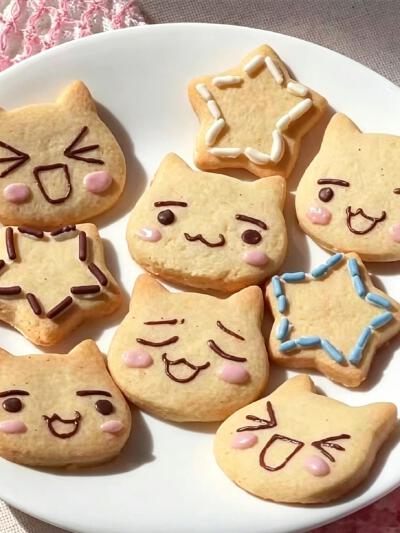 可爱萌物饼干
