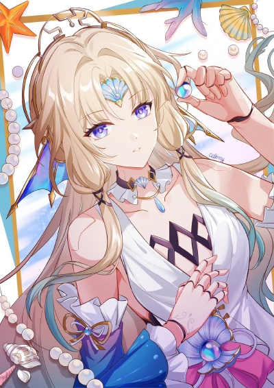 真珠 画师推：celtreny
搬运@原神梗图大赏