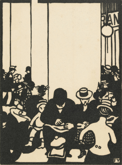Five O'Clock (Cinq heures),1900,
Woodcut in black on wove paper,16.3x25.3cm
