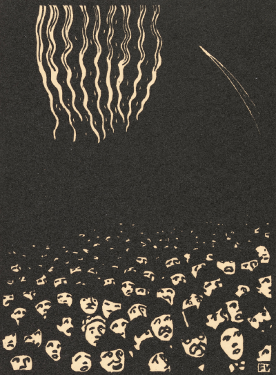 Fireworks (Feu d'artifice),1900,
Woodcut in black on wove paper,25.3x16.3cm
