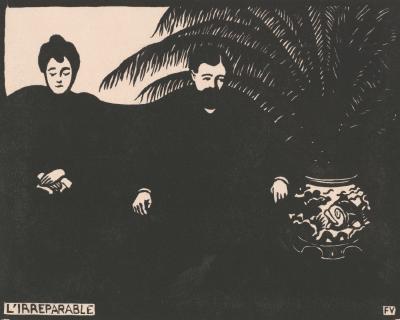 The Irreparable (L'irréparable) from the series Intimités,1897-1898,Woodcut in black on wove paper,25.4x32.4cm
