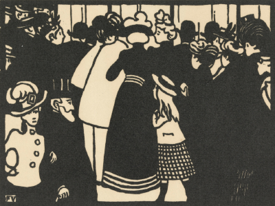 Lalique's Window (La vitrine de Lalique),1900,
Woodcut in black on wove paper,16.3x25.3cm
