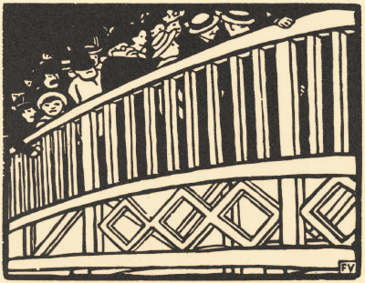 The Moving Walkway (Le trottoir roulant),1900,Woodcut in black on wove paper,16.3x25.3cm