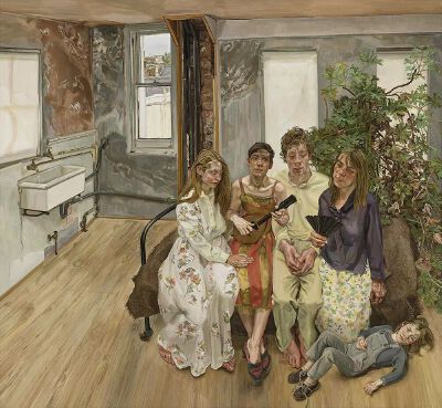 《Large Interior, W11》卢西安·弗洛伊德，1981-1983年 | 布面油画 | 185.4 x 198.1 cm | 私人收藏