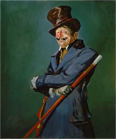 《Otis Skinner as Col. Philippe Bridau》乔治·本杰明·卢克斯，1919年 | 布面油画 | 52 x 44 cm