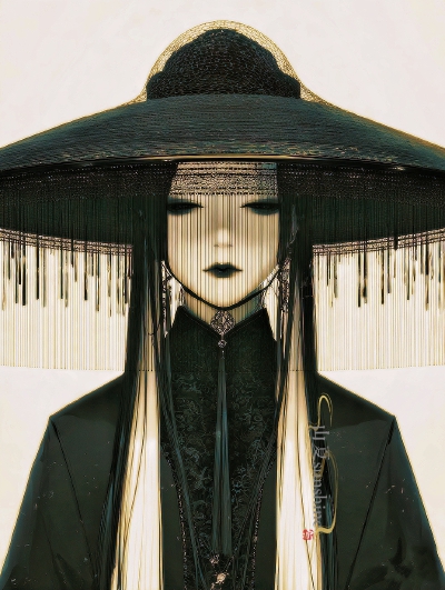 玫瑰不会凋零，像我炙热的心
#旧漫#服设#帷帽#斗笠#复古时尚插画#浪漫美学
