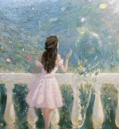 《停留》Reynier Llanes(Cuba)雷尼尔·兰尼斯（古巴）2022Oil on canvas 布面油画