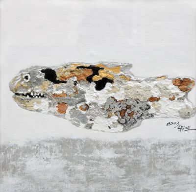 《鱼.3》 朱进-30cm X 30cm  2003