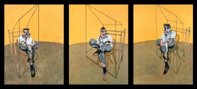 卢西安·弗洛伊德肖像习作，弗朗西斯·培根，1969，私人收藏
