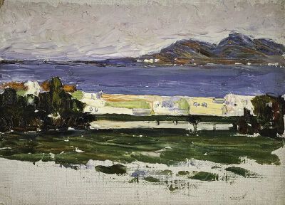 《Tunis, The Bay》康定斯基，1905年 | 布面油画 | 24 x 33 cm