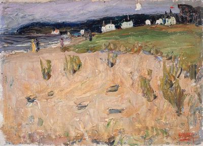 《Binz auf Rügen (Twilight)》康定斯基，约1903年 | 布面油画 | 23.2 x 32.8 cm