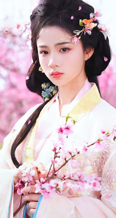足下蹑丝履，头上玳瑁光。腰若流纨素，耳著明月珰。指如削葱根，口如含朱丹。纤纤作细步，精妙世无双。