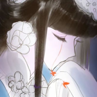闪动如蝴蝶在双颊，那是眼泪吗？