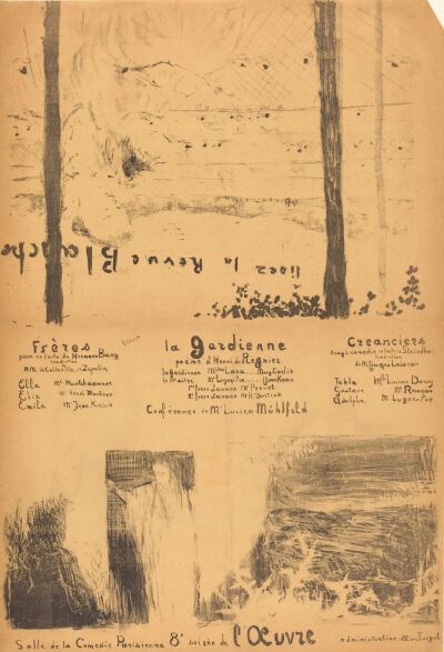 Frères; La Gardienne; Créanciers,1894,Lithograph in black on light brown wove paper,48x32.4cm