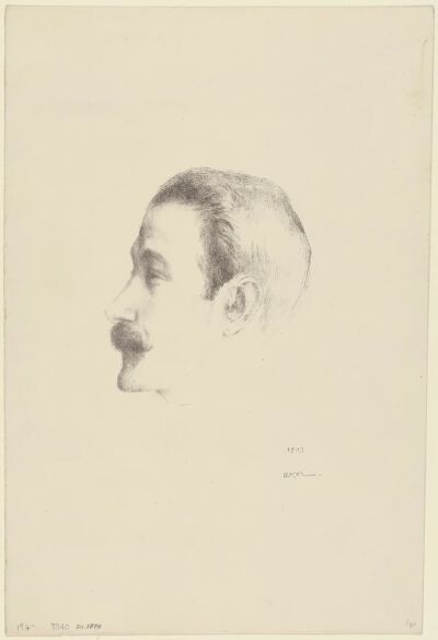 Ricardo Viñes,1903,Lithograph in black on heavy cream wove paper,13.5×11.4cm