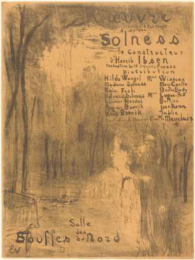 Solness le constructeur,1894,Lithograph in black on brown wove paper,32.5x24.2cm