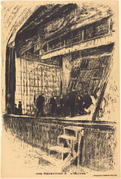 Une répétition à L'Oeuvre, Program for L'Oasis,1903,Lithograph in black on wove paper,30.8x20.9cm