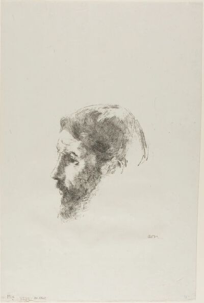 Pierre Bonnard,1902,Lithograph in black on light gray chine,14.5×12.3cm
