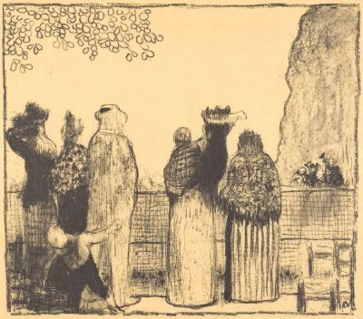 The Tuileries (Les Tuileries),1895,Lithograph,24.2x27.8cm
