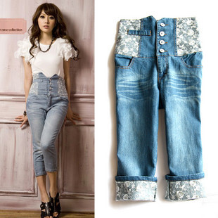 好舒服的高腰蕾丝牛仔裤哦。好日系，好清新呢 <a class='shortlnk' href='/s/12ca6dd4d' target='_blank' title='http://item.taobao.com/item.htm?id=10009748017&amp;ref=http%3A%2F%2Fr.juandou.com%2Fju%3Fto%3Dhttp%253A%252F%252Fitem.taobao.com%252Fitem.htm%253Fid%'>http://duitang.com/s/12ca6dd4d</a>