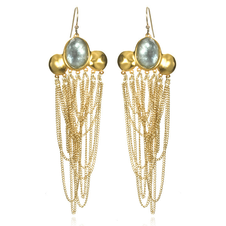 流苏我喜欢,配晚装<a class='shortlnk' href='/s/07e5d21f9' target='_blank' title='http://www.charmandchain.com/products/spring-fern-green-amethyst-hydroquartz-draped-chain-earrings'>http://duitang.com/s/07e5d21f9</a>