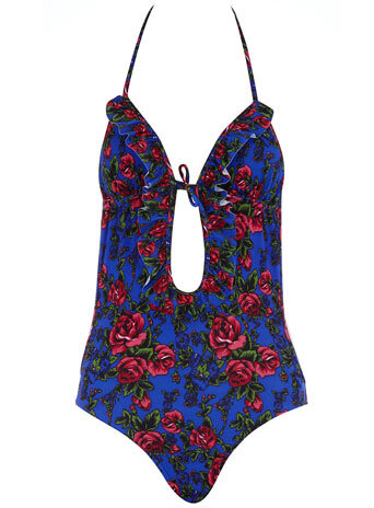 50多岁的蓝花泳衣 - 查看全部 - 新中 - 多萝西帕金斯 Blue 50s floral swimsuit