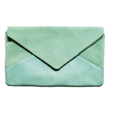 simple + leather + mint green