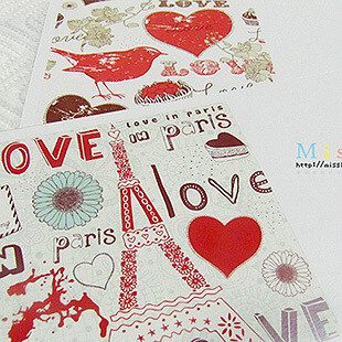 「Miss.Mr。」自制明信片 __Love in Paris__ 双面。(2枚入)