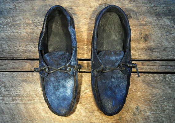 Acid Blue Westsiders Custom Handcrafted Blue and by lovejules Acid Blue "Westsiders" - Custom Handcrafted Blue and White Acid Wash