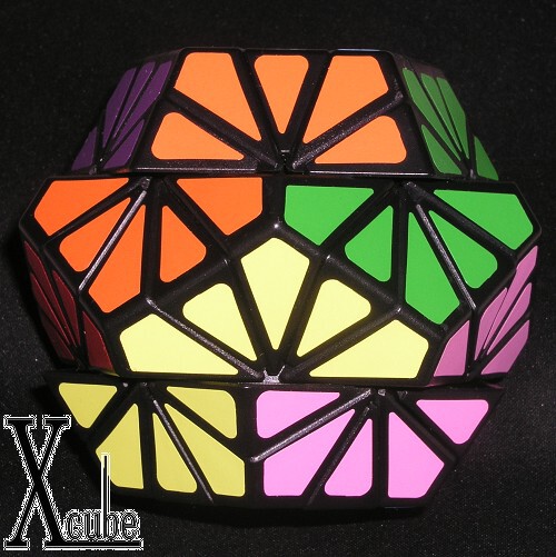 这个花色有教堂窗上贴花的感脚哦！！！进口mefferts 魔方 12 color Pyraminx Crystal (帖纸式)