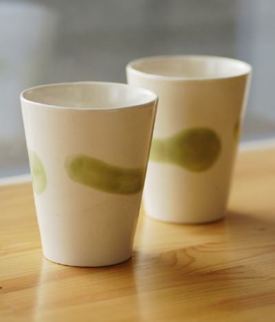 zakka 田园 日本 陶瓷 新绿口杯子