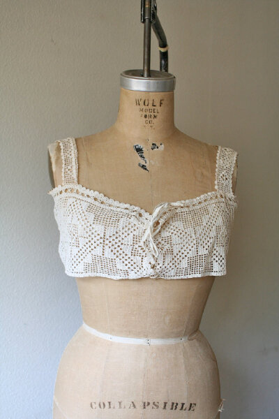antique CROCHET bralette by nocarnations on Etsy