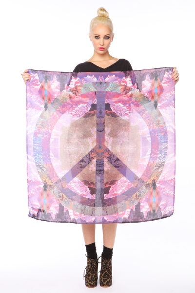 反战花围巾~~ Peace Sign Scarf