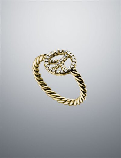 好看好看好看的戒指 David Yurman | Women | Rings: Pave Diamond Peace Sign Cable Collectibles Ring