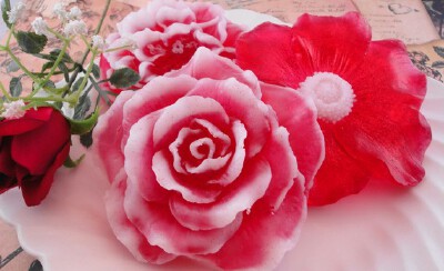 血色花束香皂：血色浪漫。