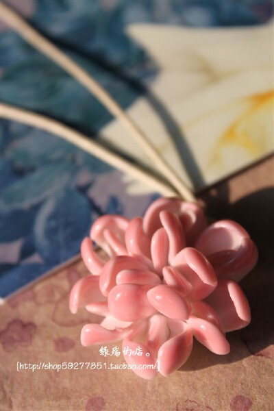 【绿's】花の姿态手工制陶瓷花朵吊坠__花