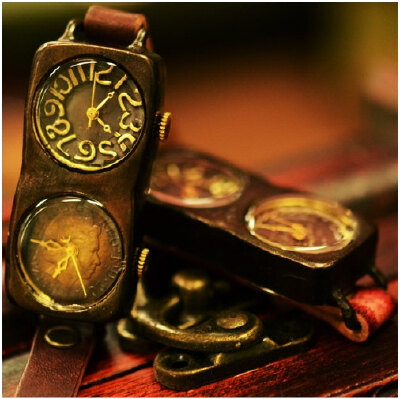 punks style lovely gift bracelat type watch NEW DARK by revolt70 punks style lovely gift bracelat type watch NEW DARK CHOCOLATE made to orde